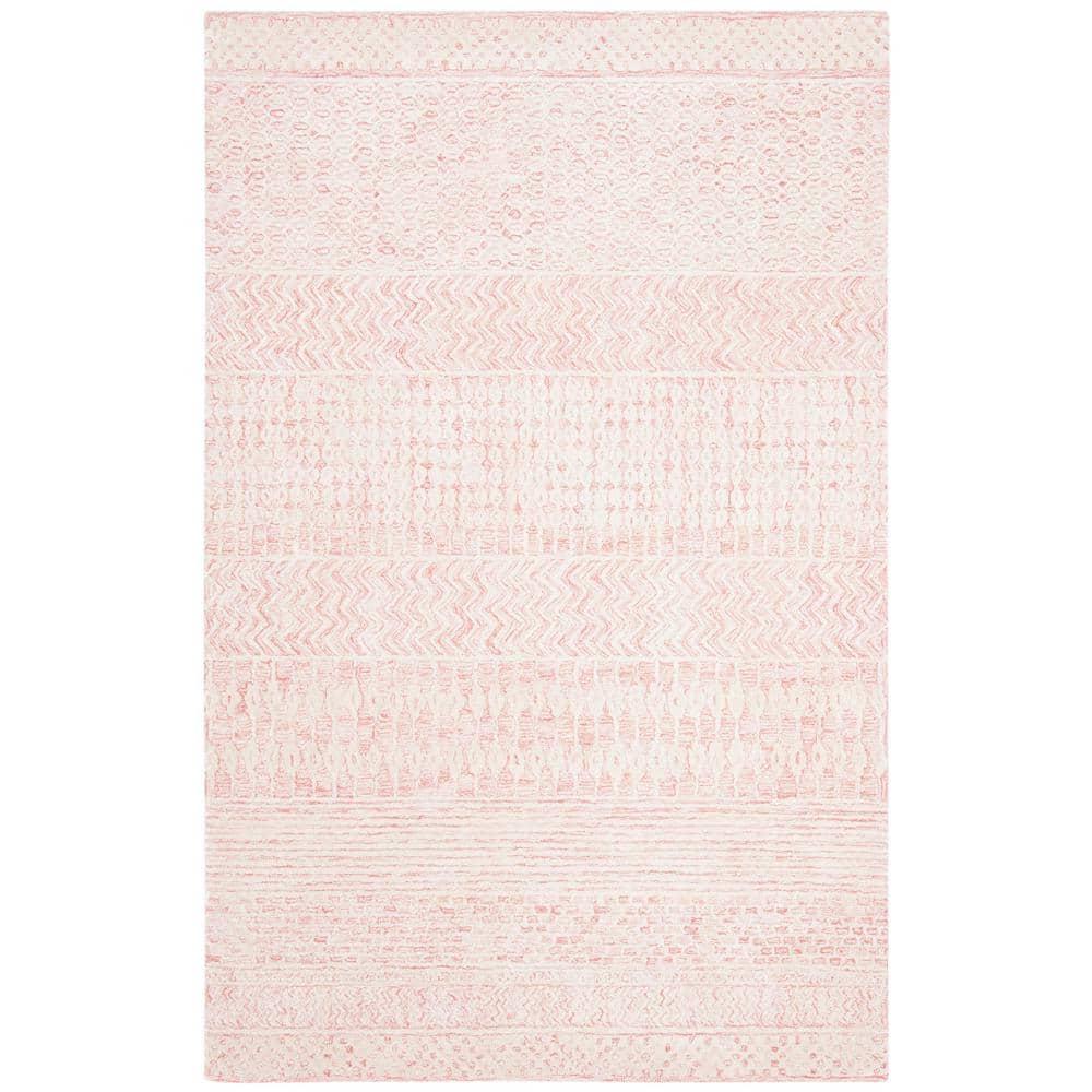 Glamour GLM538 Hand Tufted Indoor Area Rug - Light Pink/Ivory - 4'x6' - Safavieh