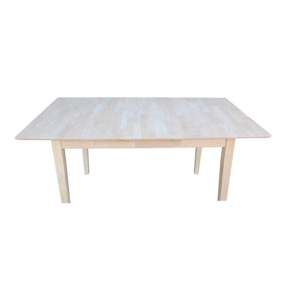 International Concepts Unfinished Rectangular Shaker Dining Table