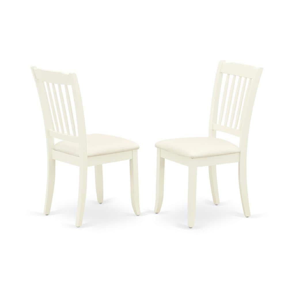 East West Furniture Hartland 5-piece Wood Dining Table and Chair Set in White