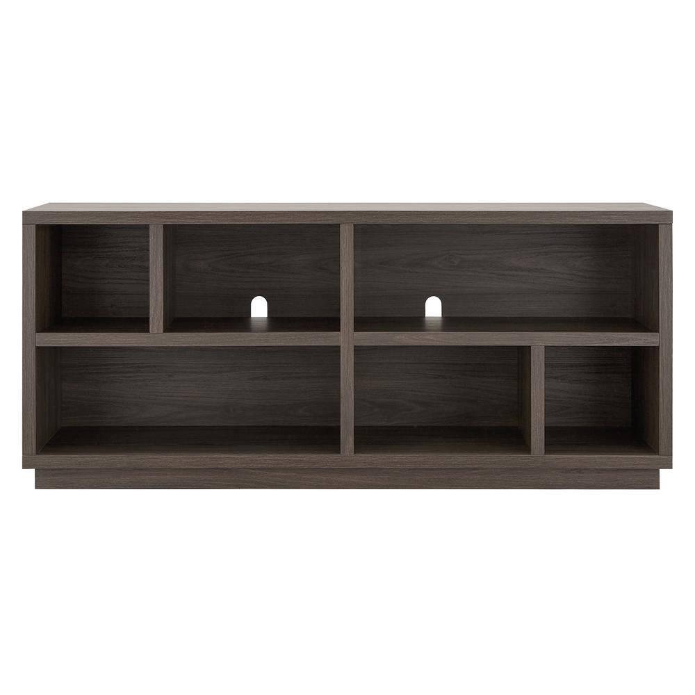 Evelyn&Zoe Bowman Rectangular TV Stand for TV's up to 65", Alder Brown