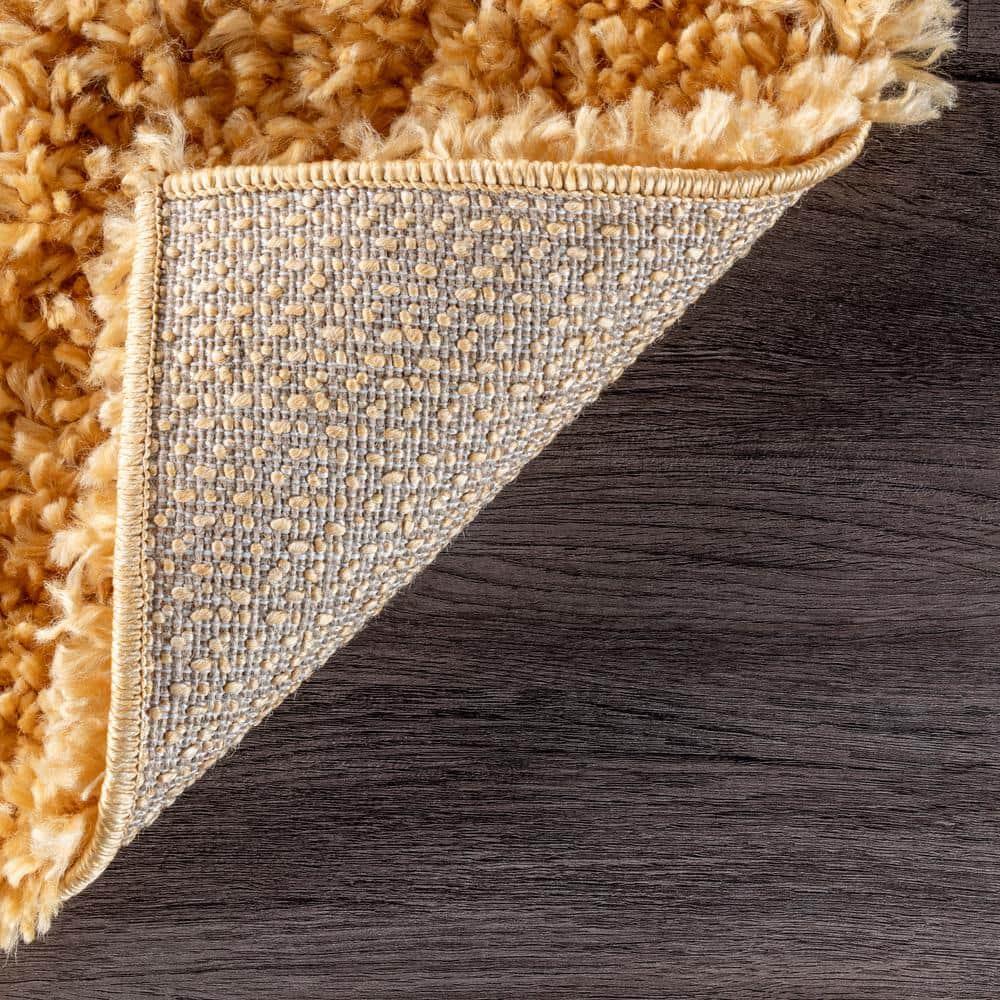 Nuloom Kara Solid 5x8 Shag Indoor Area Rug for Living Room Bedroom Dining Room Nursery, Yellow