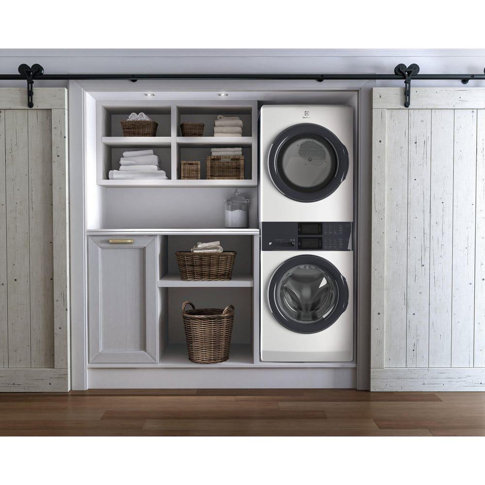 Electrolux Washer & Dryer Set with Stackable 4.4 Cubic Feet Front Load Washer and 8 Cubic Feet Dryer with Stacking Kit