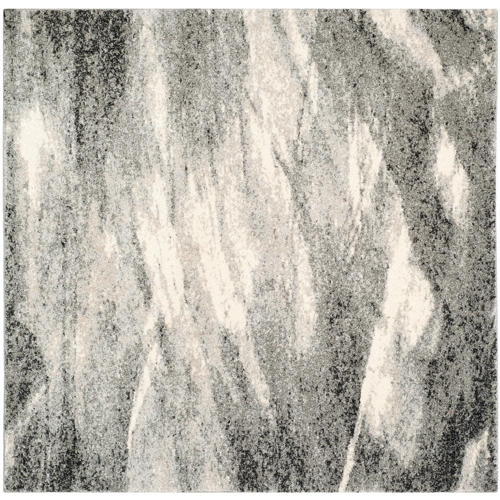 Retro RET2891 Power Loomed Indoor Area Rug - Grey/Ivory - 8'x8' - Safavieh.