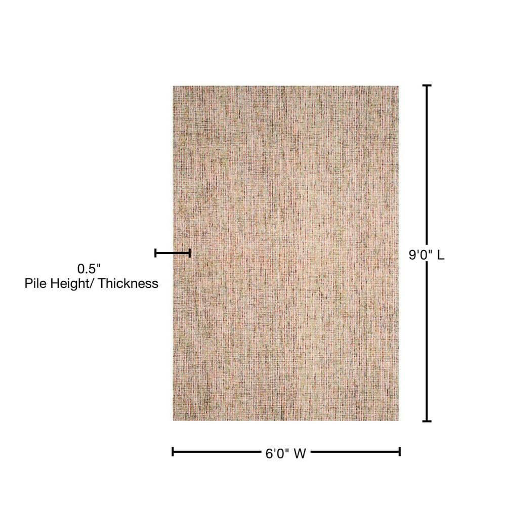 Abstract ABT468 Handmade Indoor Area Rug - Gold/Blue - 6'x9' - Safavieh