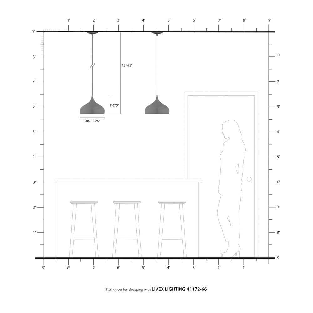 Livex Lighting Amador 1 - Light Pendant in  Brushed Aluminum