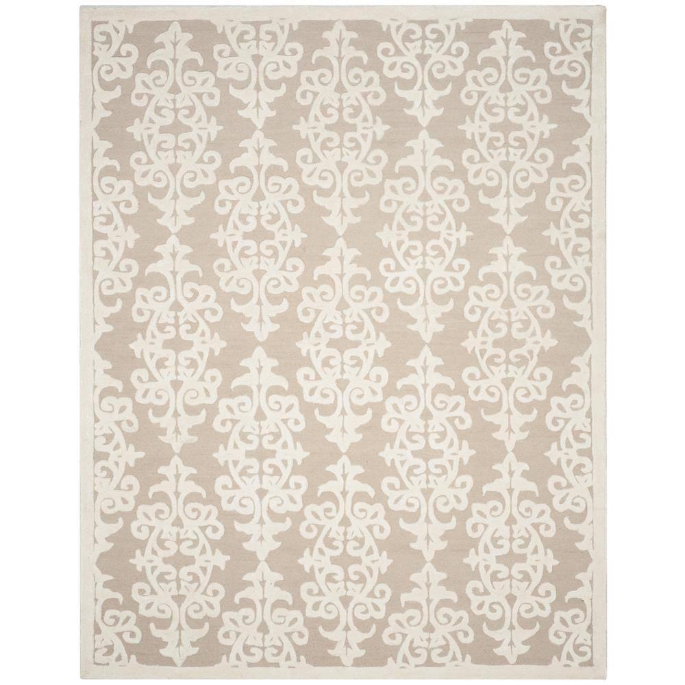 Bella BEL127 Hand Tufted Area Rug - Sand/Ivory - 8'x10' - Safavieh.