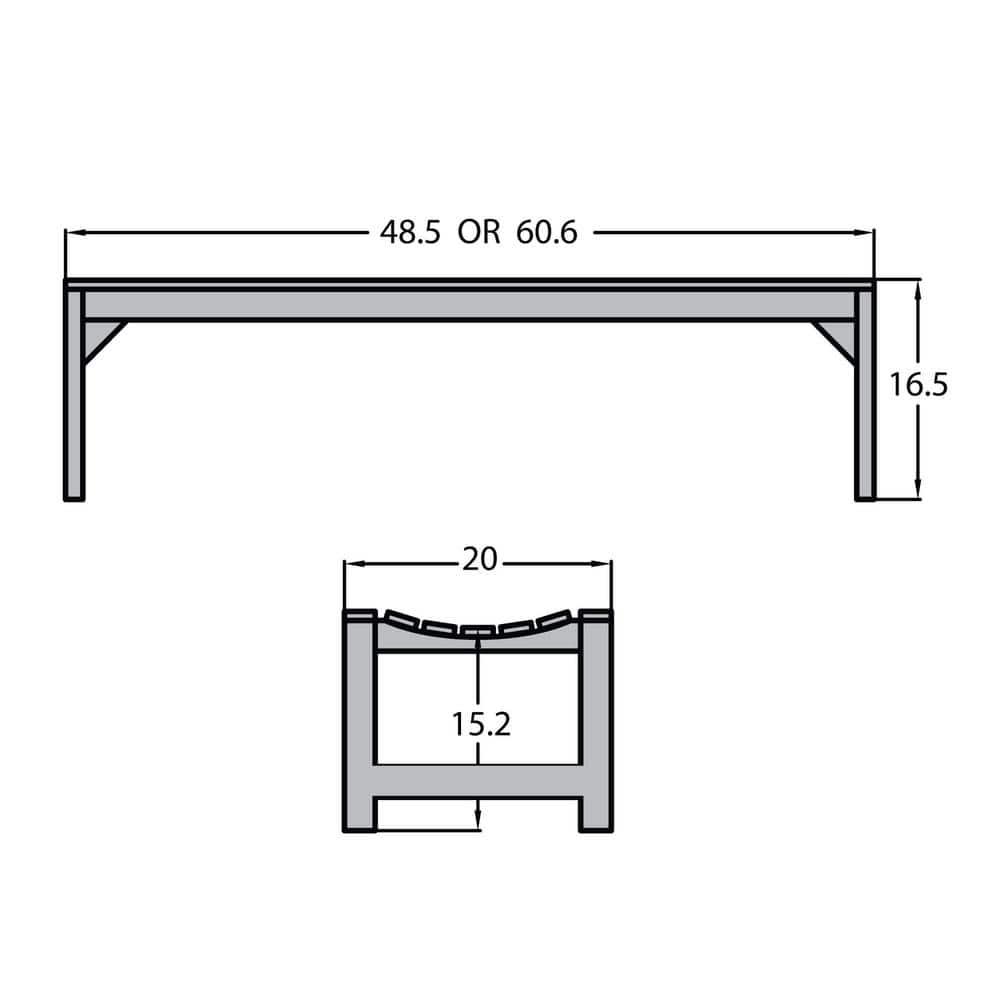 highwoodÂ® Eco-Friendly Recycled Plastic Lehigh Picnic Bench, 5'