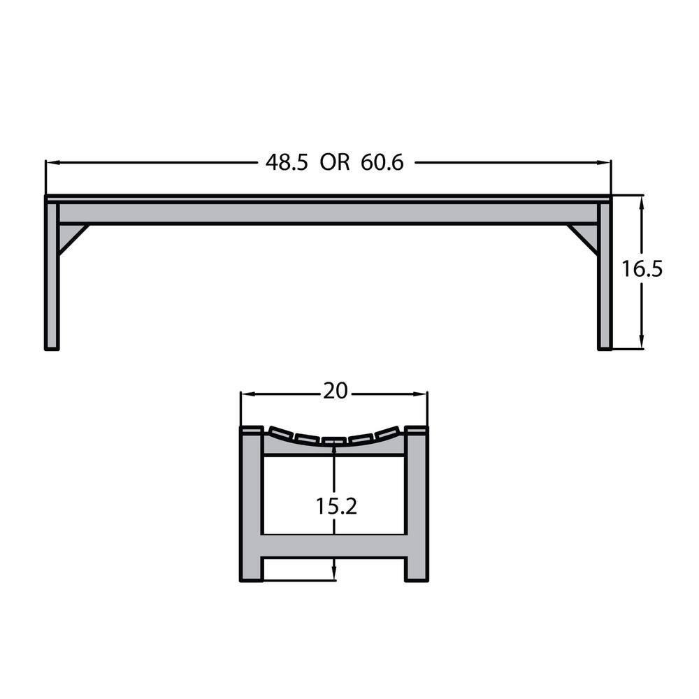 highwoodÂ® Eco-Friendly Recycled Plastic Lehigh Picnic Bench, 5'