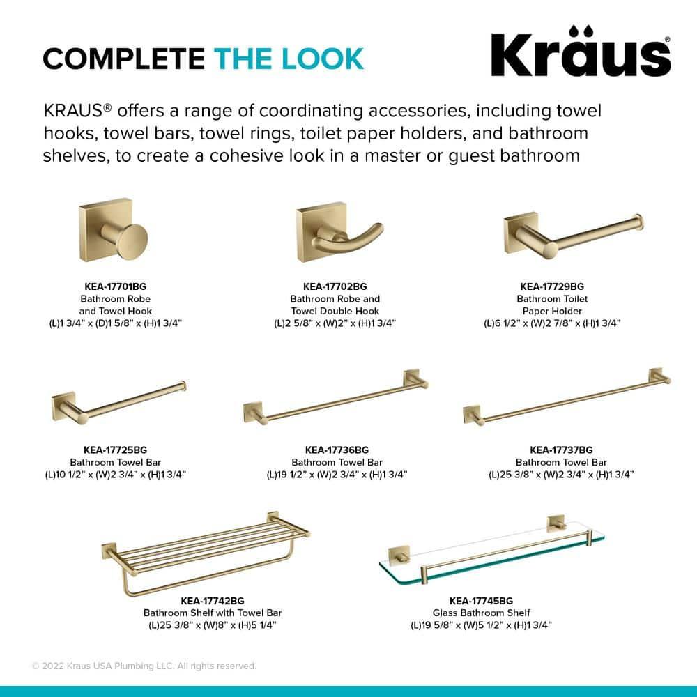 Kraus KEA-17729BG Ventus Bathroom Wall Mount Toilet Paper Holder