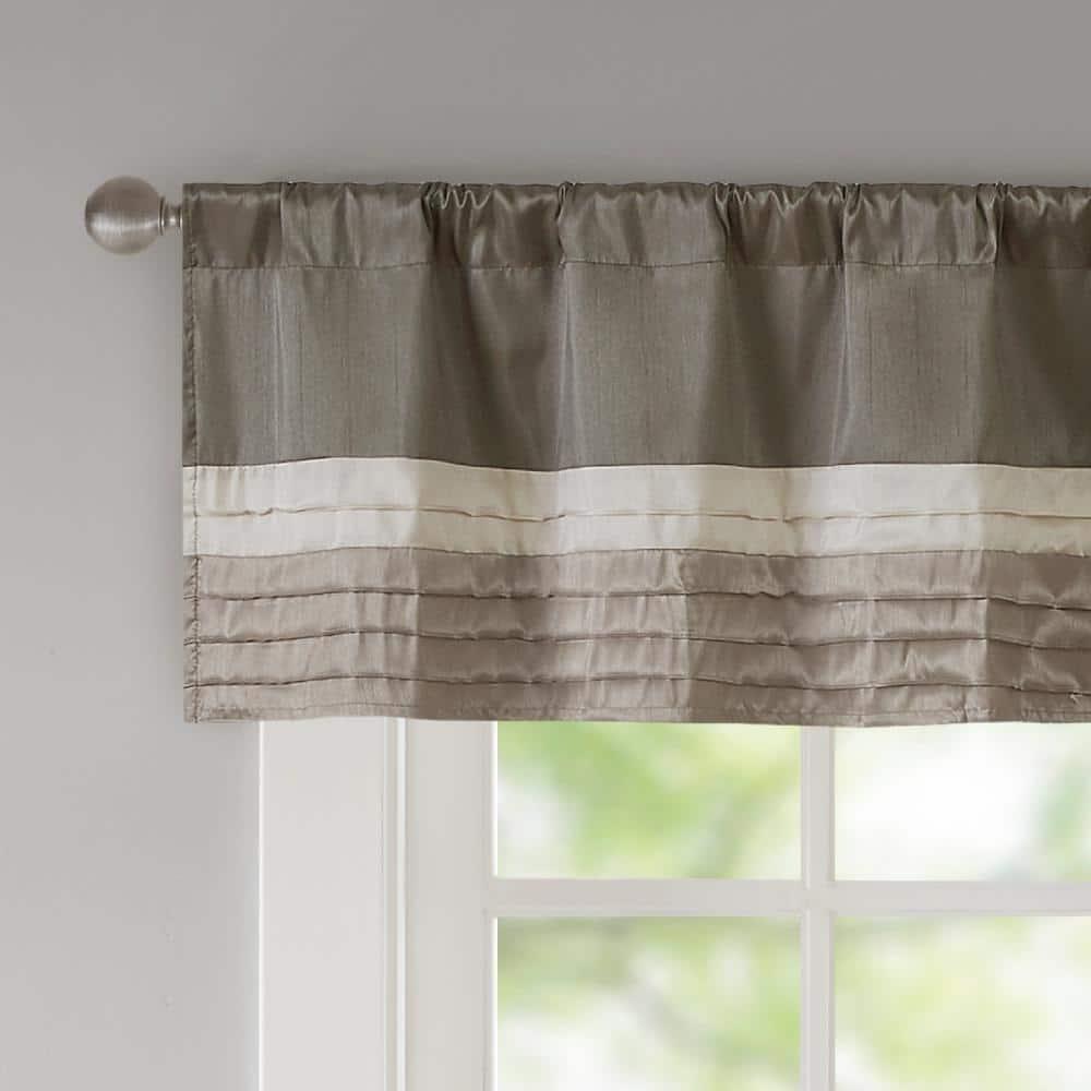 Madison Park Amherst Polyoni Pintuck Single Window Valance
