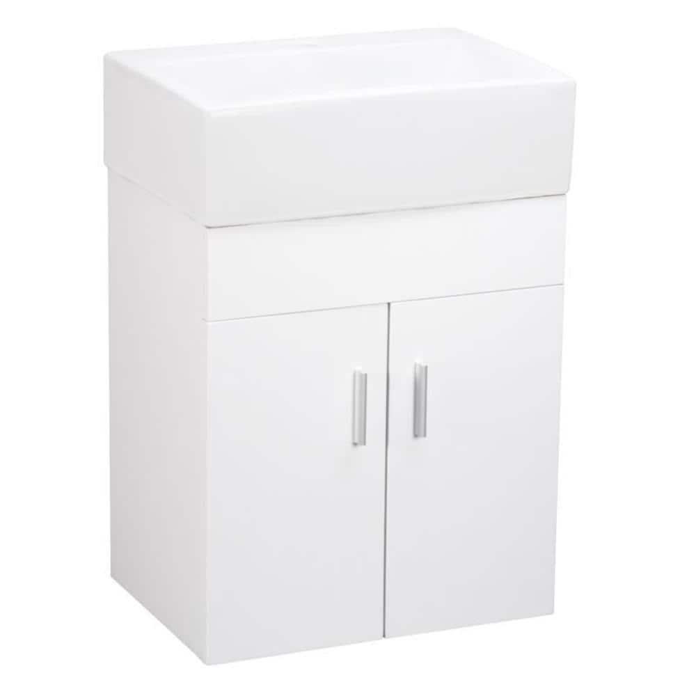 Orren Ellis Ashwini 16.375'' Single Bathroom Vanity with Ceramic Top
