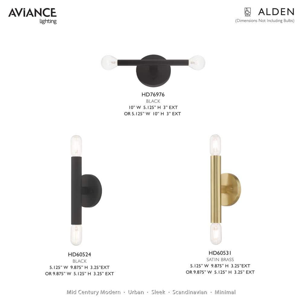 Livex Lighting Copenhagen 2 - Light Wall Light in  Satin Brass