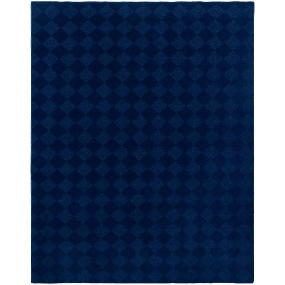 Garland Rug Diamond Polypropylene Navy Indoor Area Rug, 5' x 7'