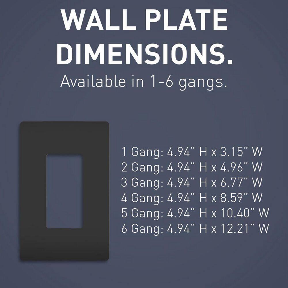 Legrand Radiant 4-Gang Decorator Rocker Screwless Wall Plate