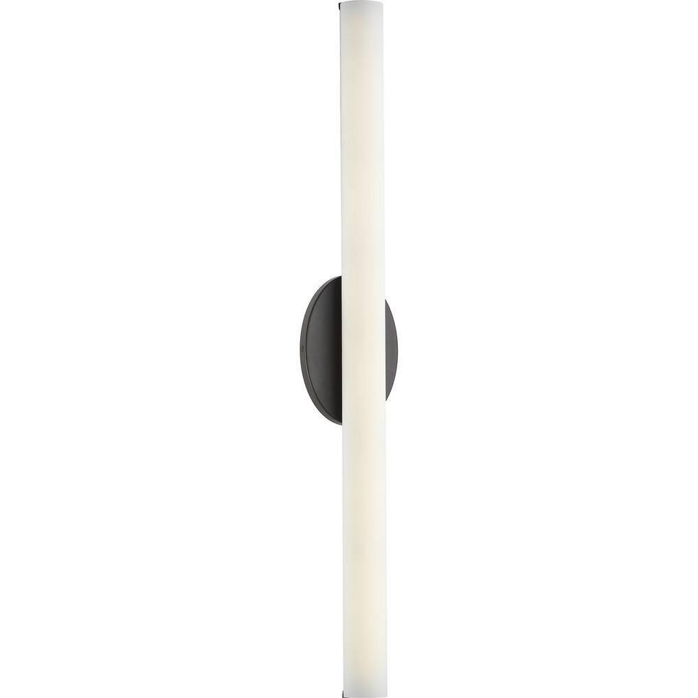 Progress Lighting Parallel Collection 1-Light LED Bath Vanity Fixture, Architectural Bronze, Tubular Opal Glass Shade