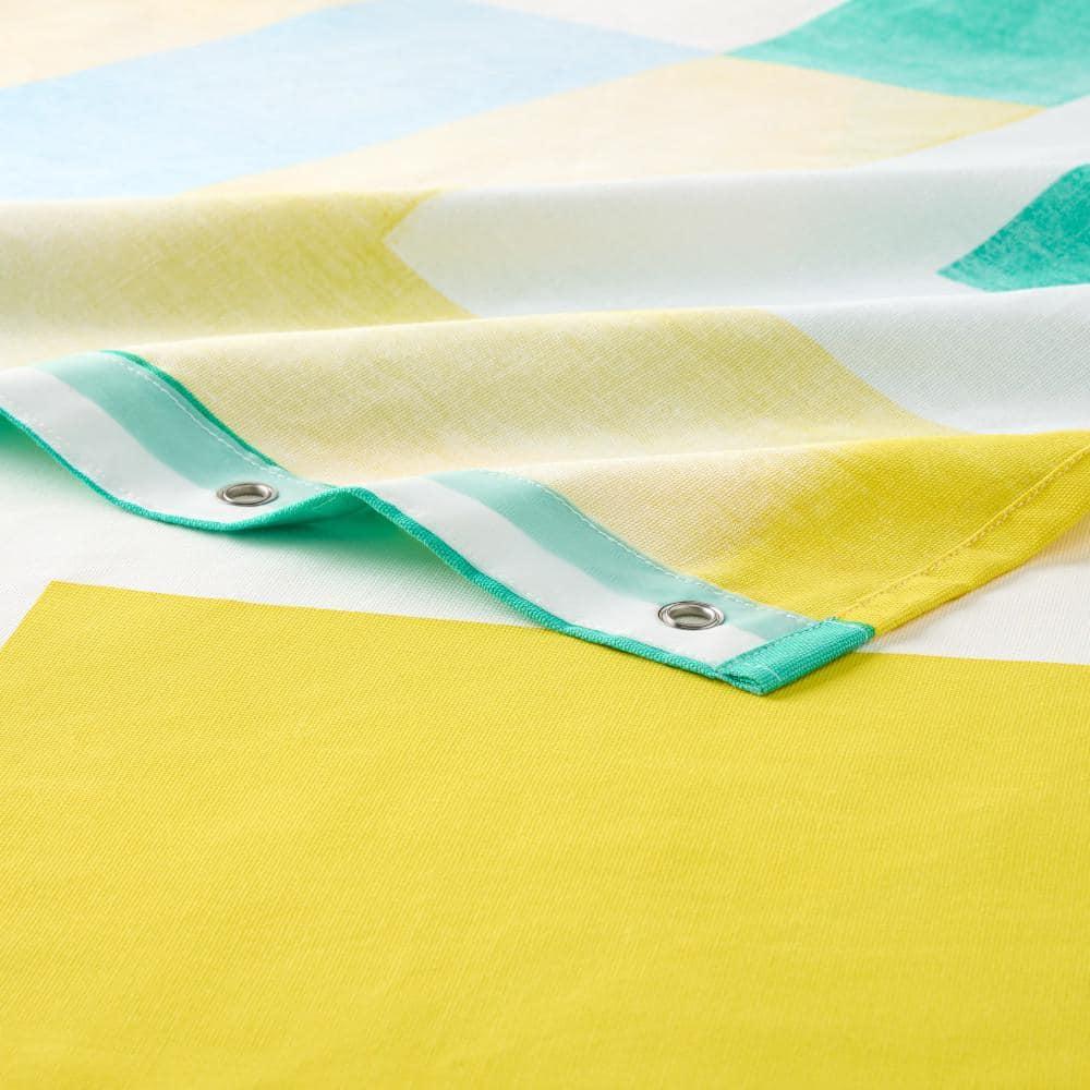 Town & Country Living TOWN & COUNTRY PLAY Lucy Mid Century Squares Fabric Shower Curtain 70"x72"