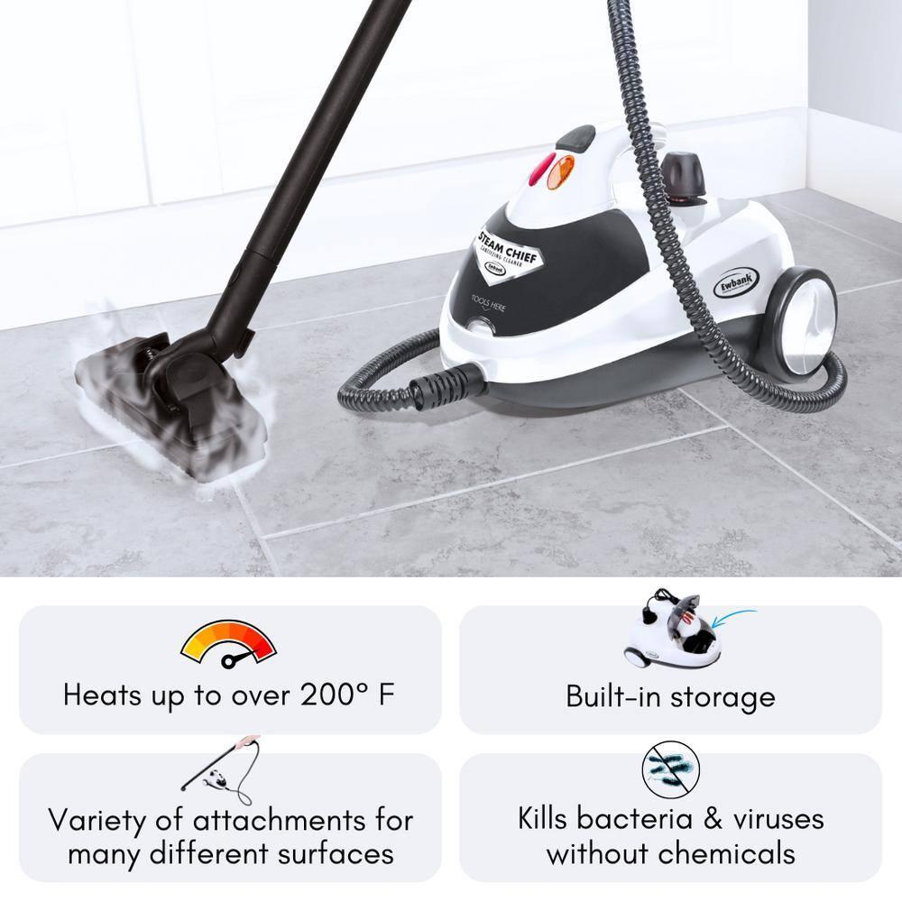 1800 W Steam Cleaner and Sanitizer with Attachments