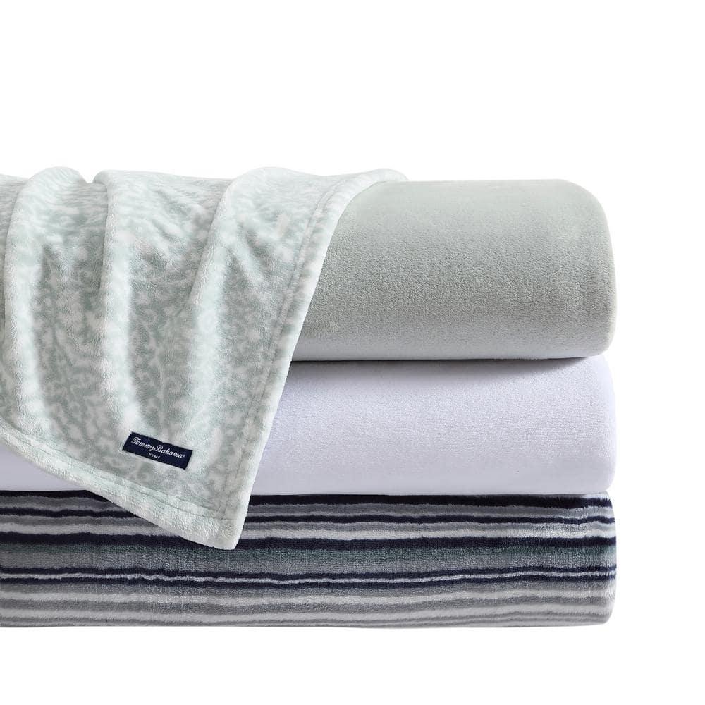 Tommy Bahama Home Tommy Bahama Solid Ultra Soft Plush Reversible Blanket