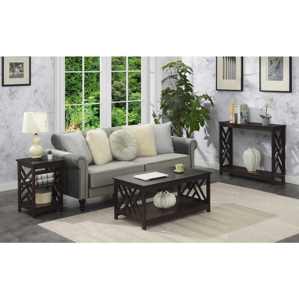 Convenience Concepts Titan End Table with Shelves, Multiple Finishes