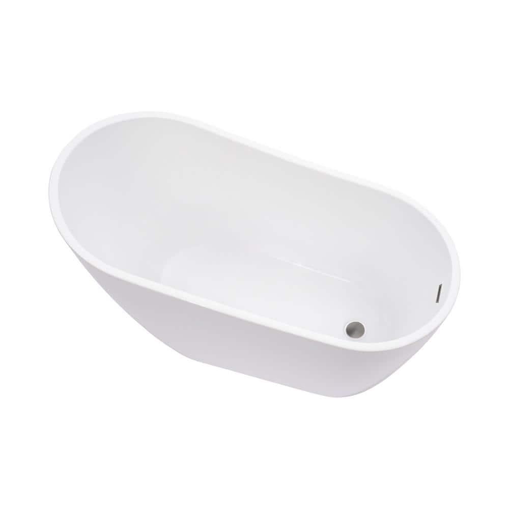 55.3" X 28.3" Freestanding Soaking Bathtub