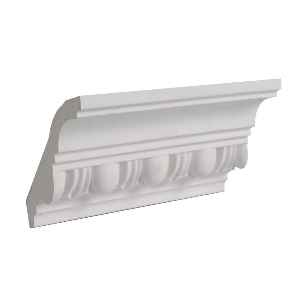 2-3/4 in x 3-1/8 in x 6 in Long Egg and Dart Polyurethane Crown Moulding Sample