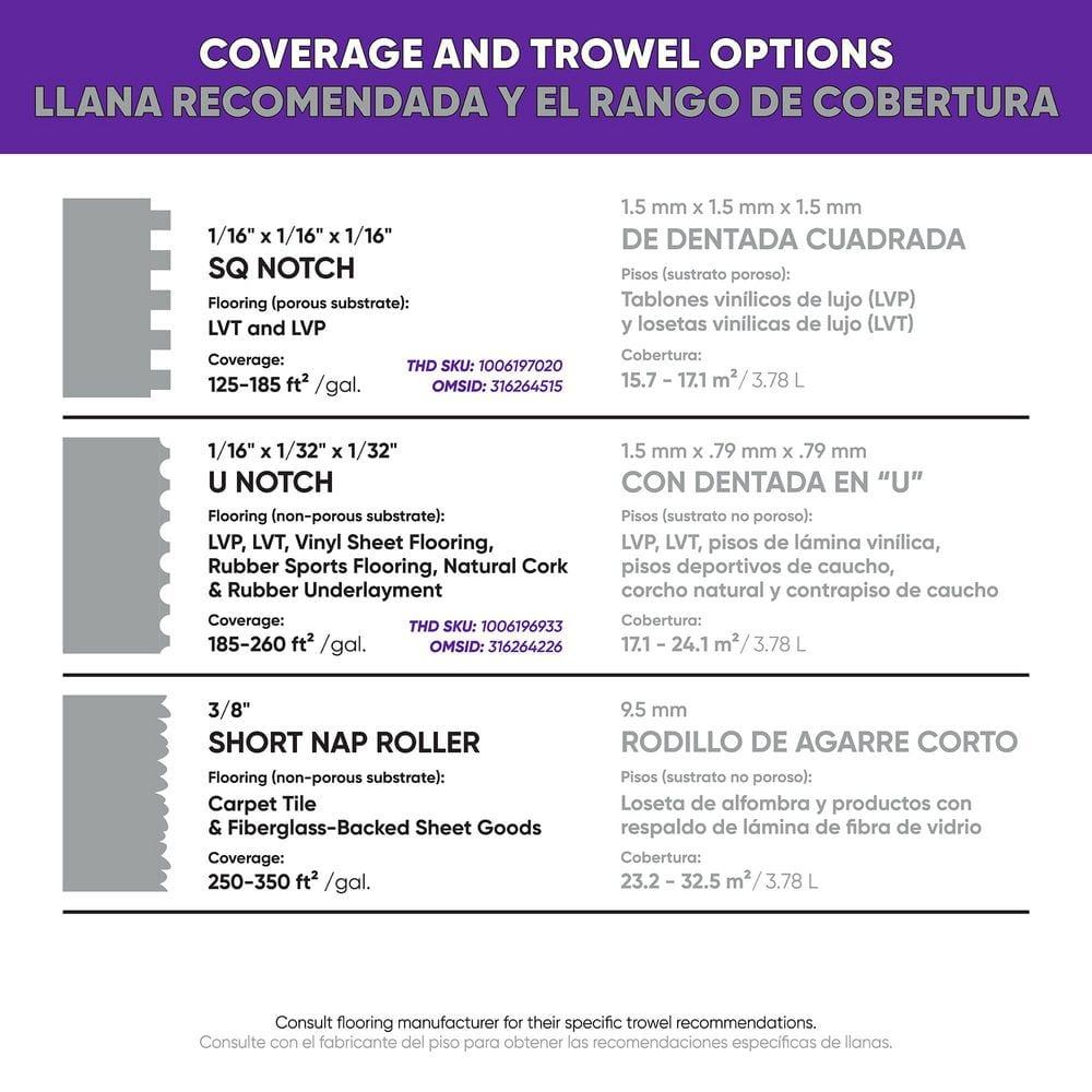 1 Gal. (4 qt.) 8-10 Hour Dry Time Universal Resilient Flooring and Carpet Tile Floor Adhesive in Off White