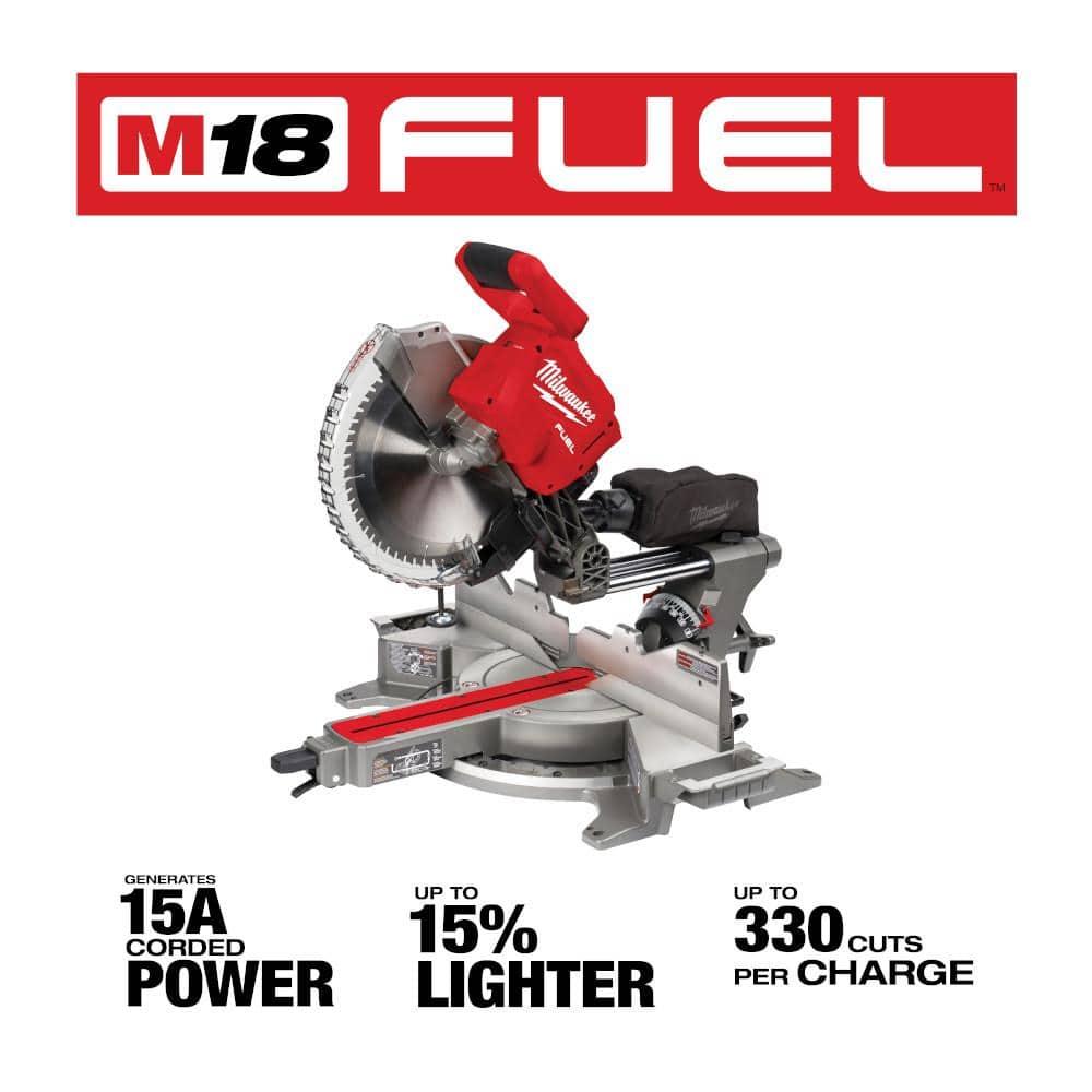 Milwaukee 2739-20 M18 FUEL Sierra de Mimbre Combinada Deslizante con Doble Bisel de 12"