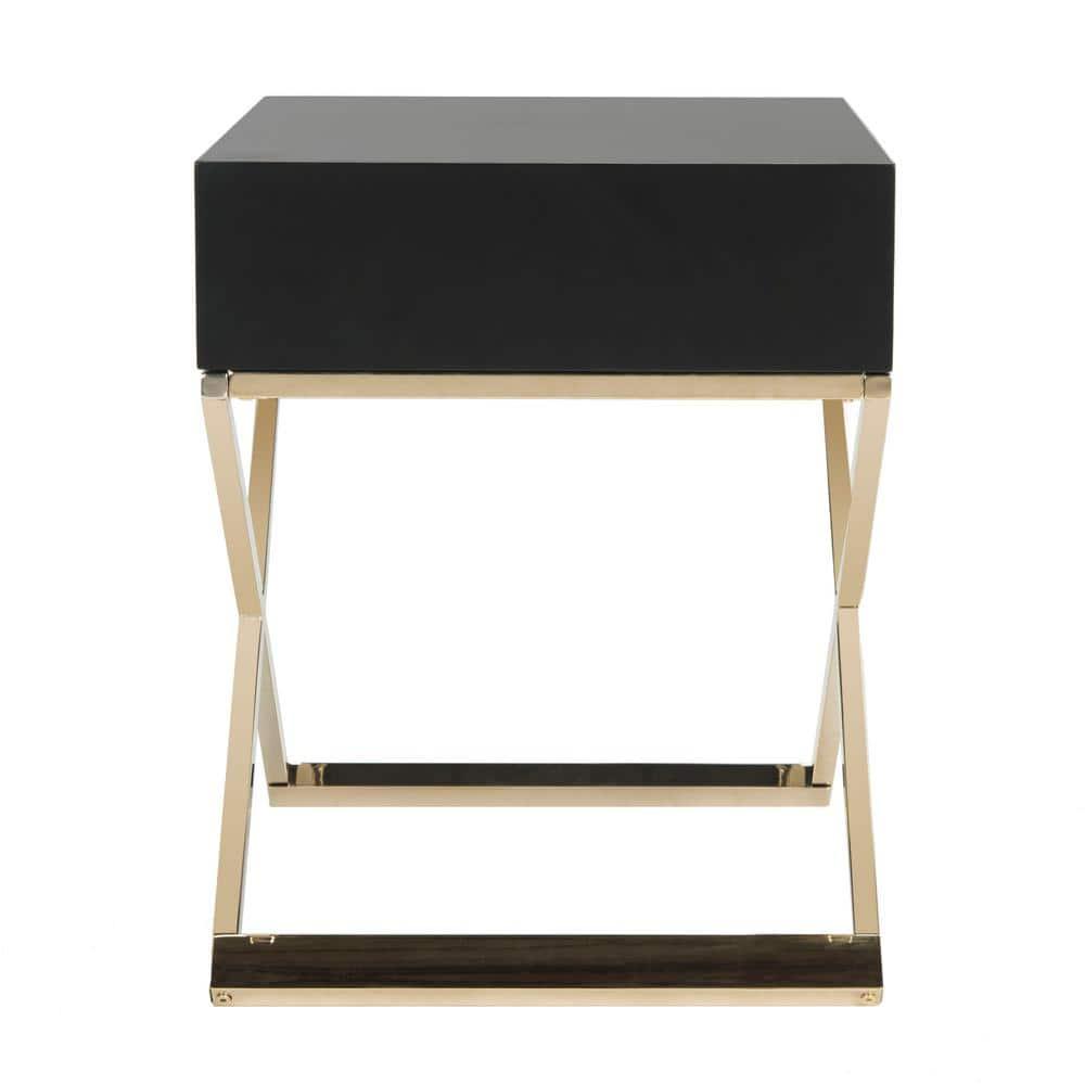 Zarina Modern Cross Leg End Table - Black - Safavieh.