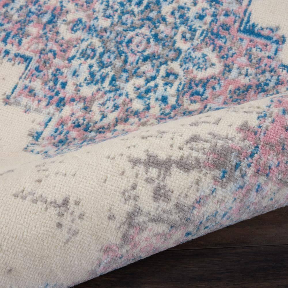 Nourison Grafix GRF14 Ivory/Pink Area Rug 2'3" x 7'6"