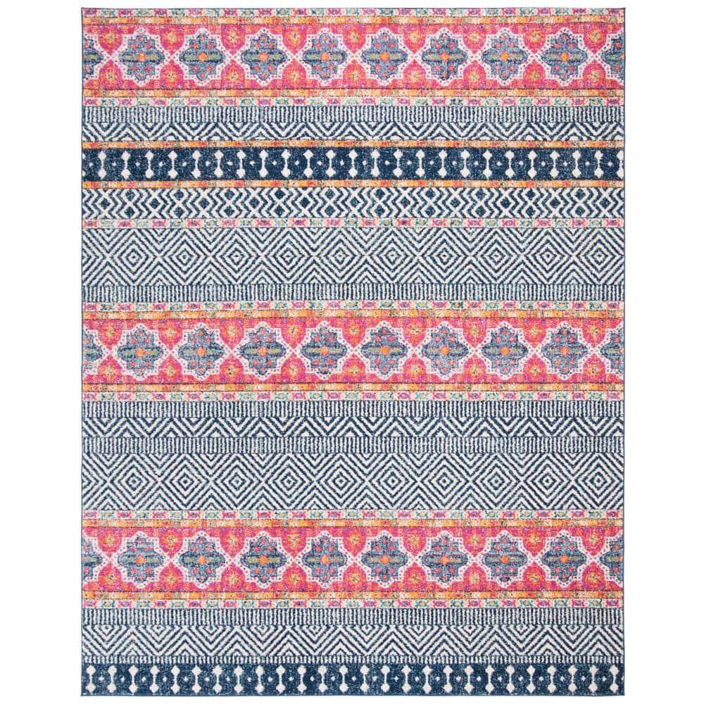 Madison MAD797 Power Loomed Indoor Area Rug - Navy/Ivory - 8'x10' - Safavieh.