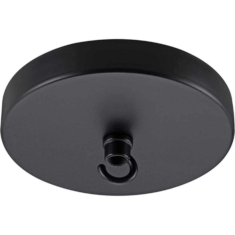 Aspen Creative 21510-12, Contemporary Fixture Canopy Kit, 4-3/4" Diameter, Matte Black, 2 Pack