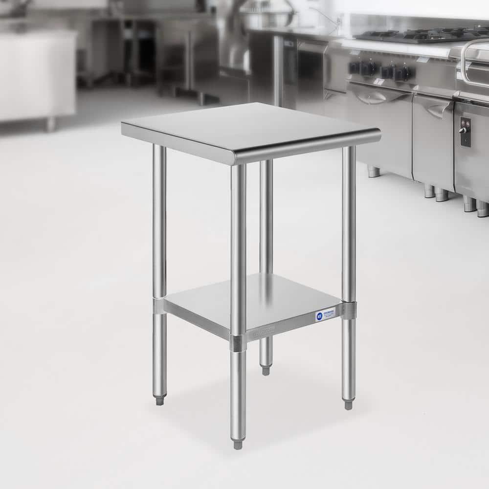 NSF Stainless Steel Commercial Prep Table By GRIDMANN