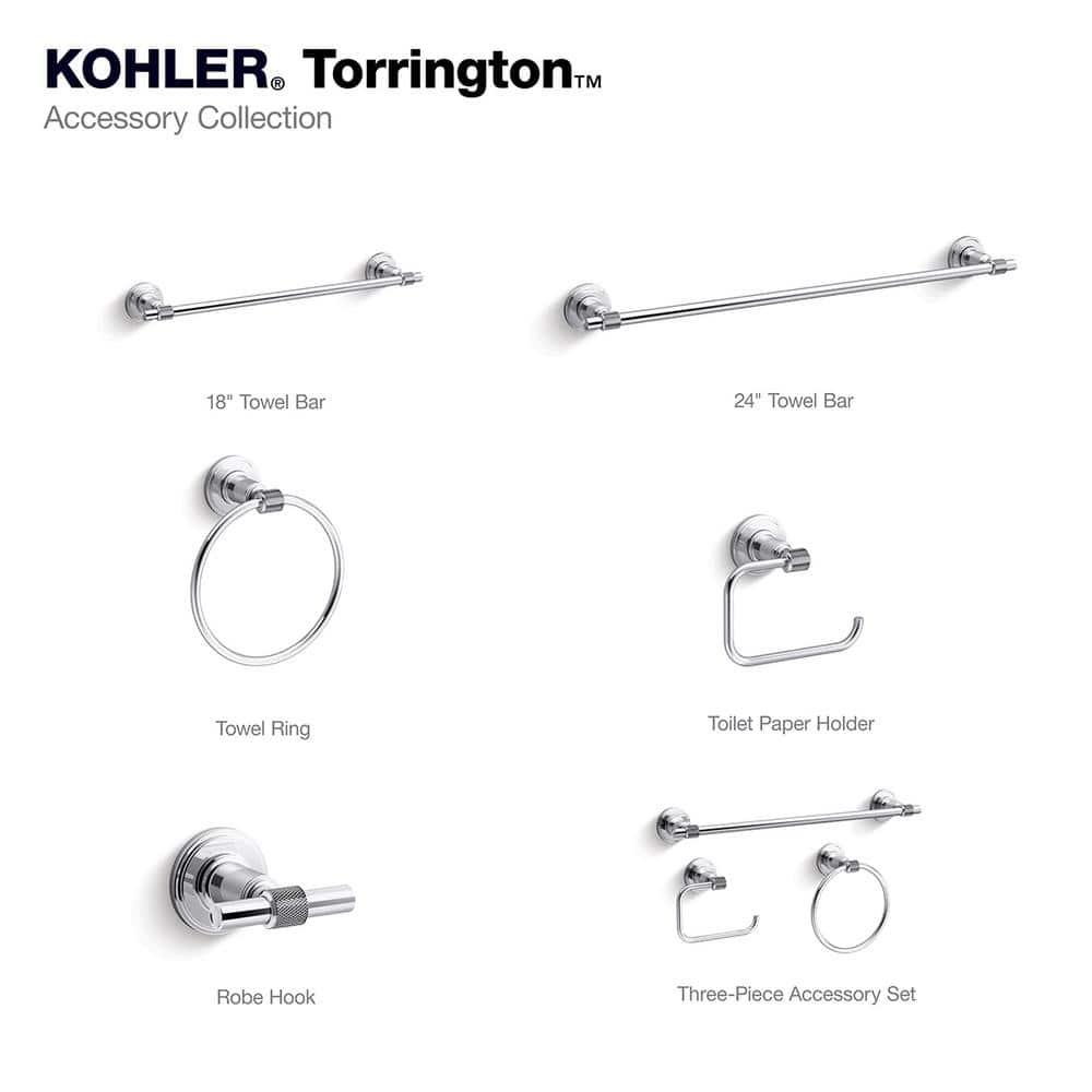 Torrington Wall Mounted Towel Ring in Polished Chrome