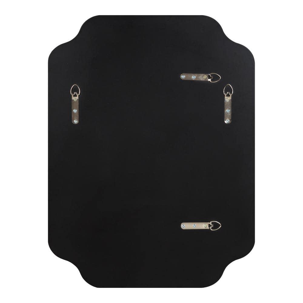 Kate and Laurel Plumley Glam Scalloped Wall Mirror, 18 x 24, Gold, Transitional Mirror Wall Decor