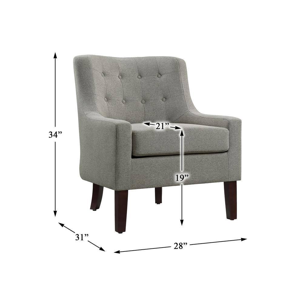 Lexicon Cairn Fabric Upholstered Accent Chair in Brown Color