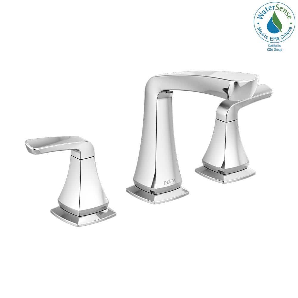 Vesna Widespread Bathroom Faucet 3 Hole, 2-handle Bathroom Sink Faucet with Drain Assembly
