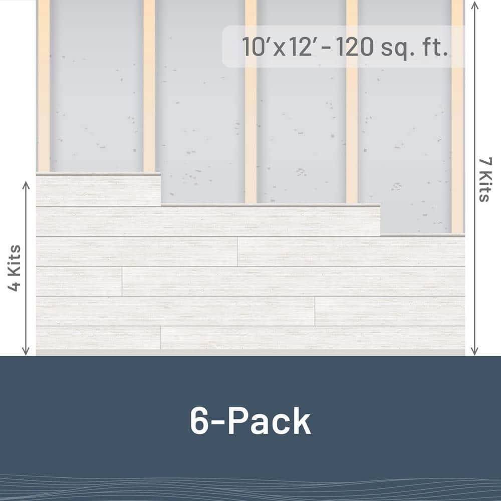 Edge Edge 1 in. x 6 in. x 8 ft. Rustic Collection Shiplap Pine Board (Set of 6)