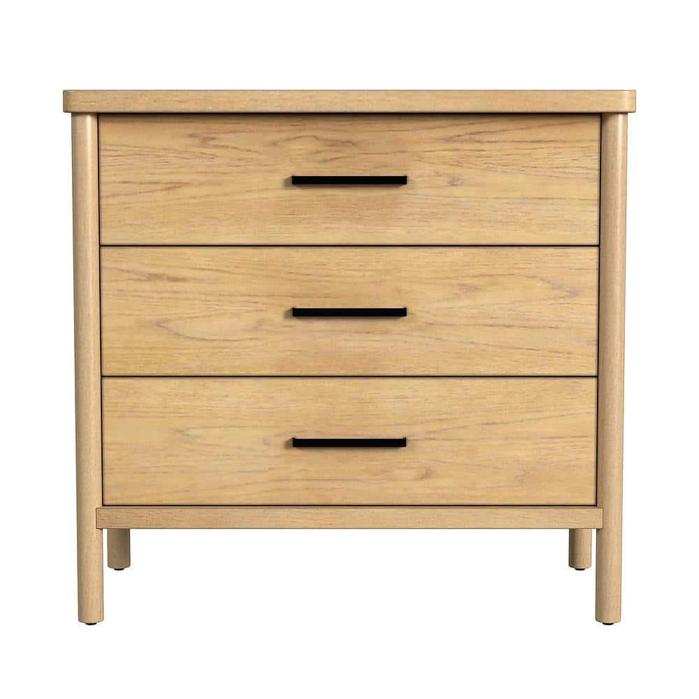 Butler Specialty Company Lennon 3 Drawer Rounded Leg Wood Dresser - Natural