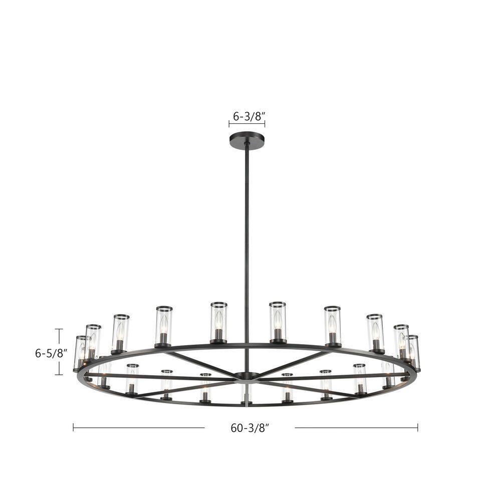 Revolve 21 - Light Dimmable Wagon Wheel Chandelier