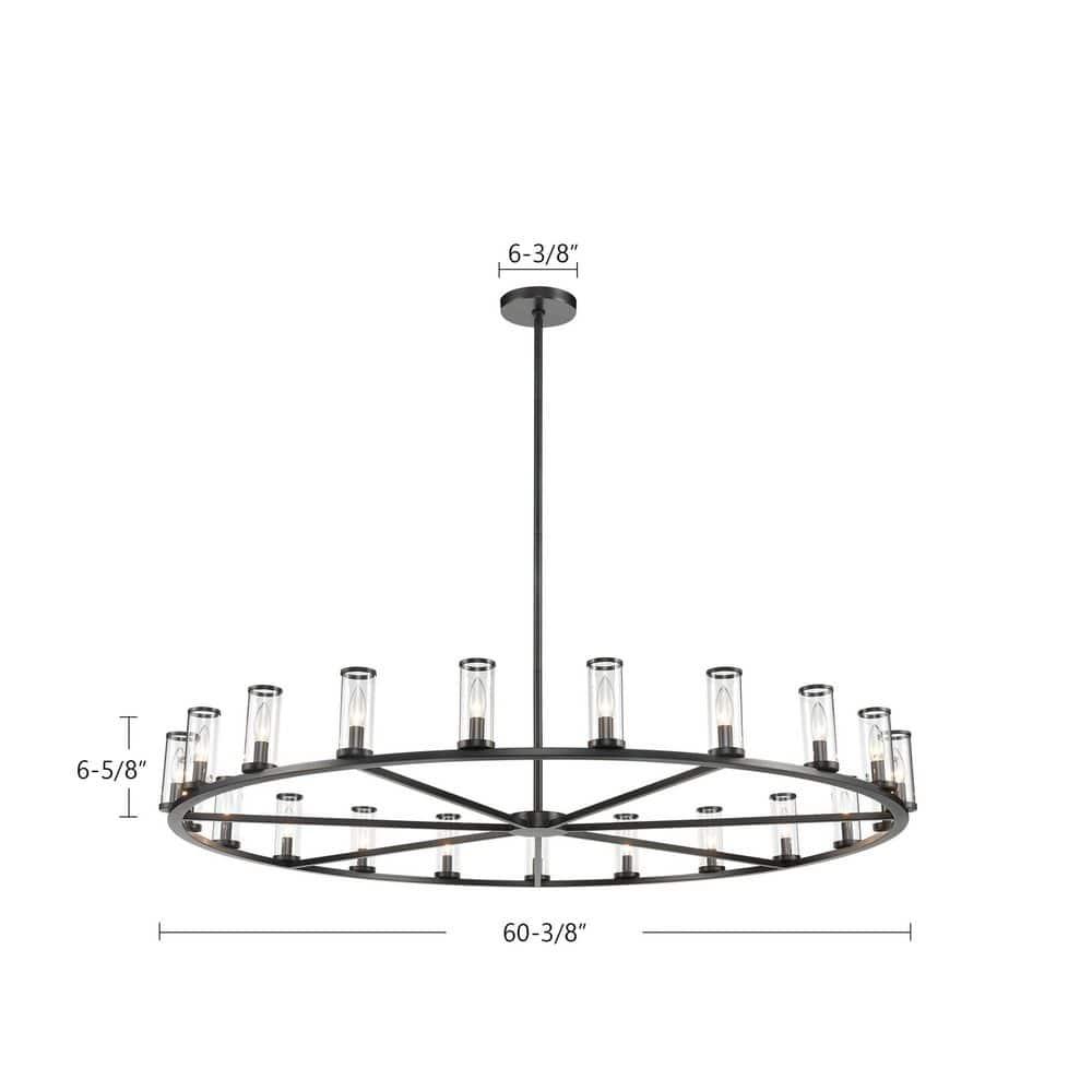 Revolve 21 - Light Dimmable Wagon Wheel Chandelier