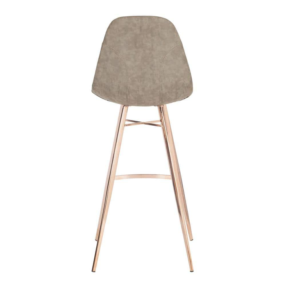 Mathison Bar Stool  - FOX3011 - Taupe/Copper - Safavieh Couture