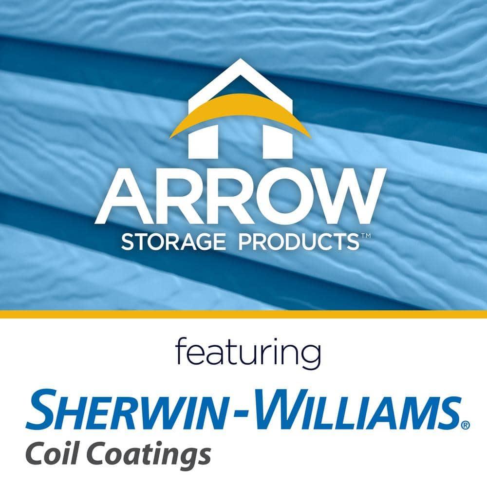 Arrow Select Steel Storage Shed Steel Storage Shed, 10x12, Blue Grey