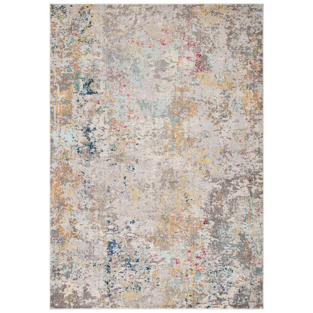 Madison MAD453 Power Loomed Indoor Area Rug - Grey/Gold - 9'x12' - Safavieh
