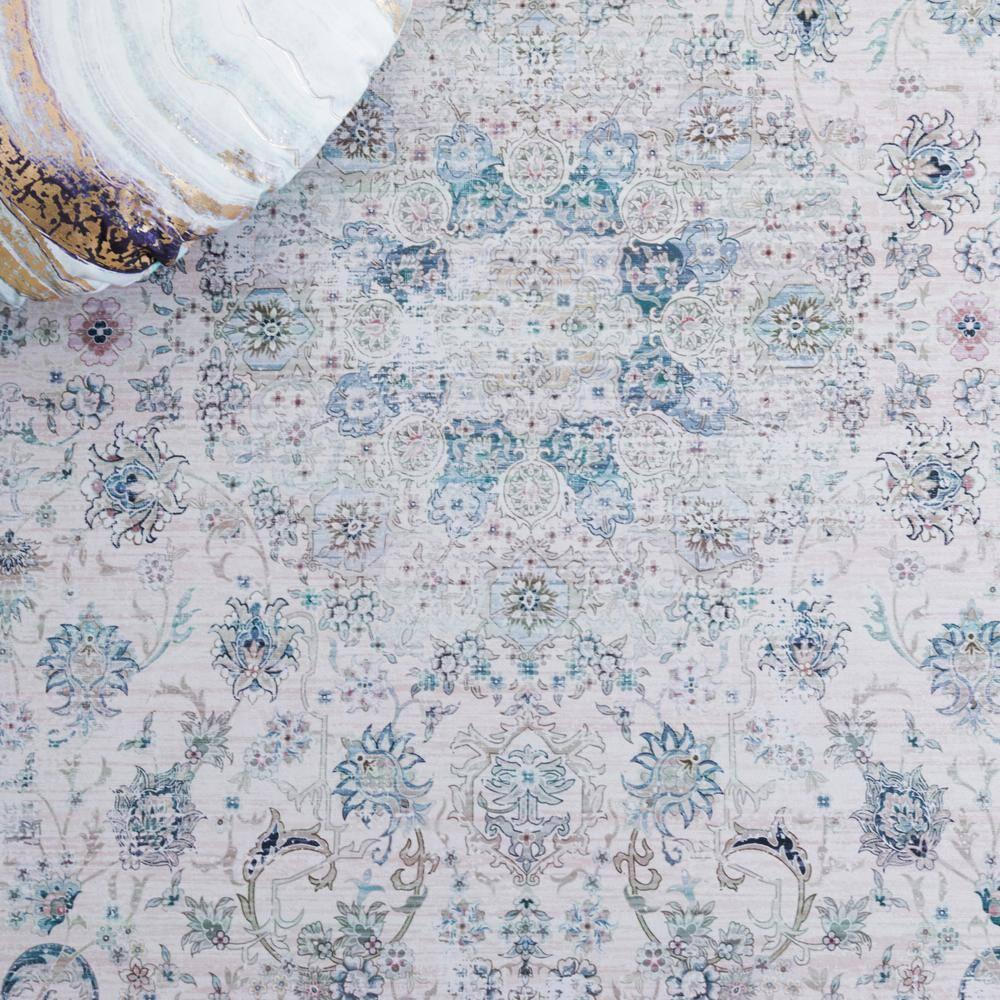 Tucson TSN165 Power Loomed Machine Washable Area Rug - Beige/Green - 6'x9' - Safavieh.