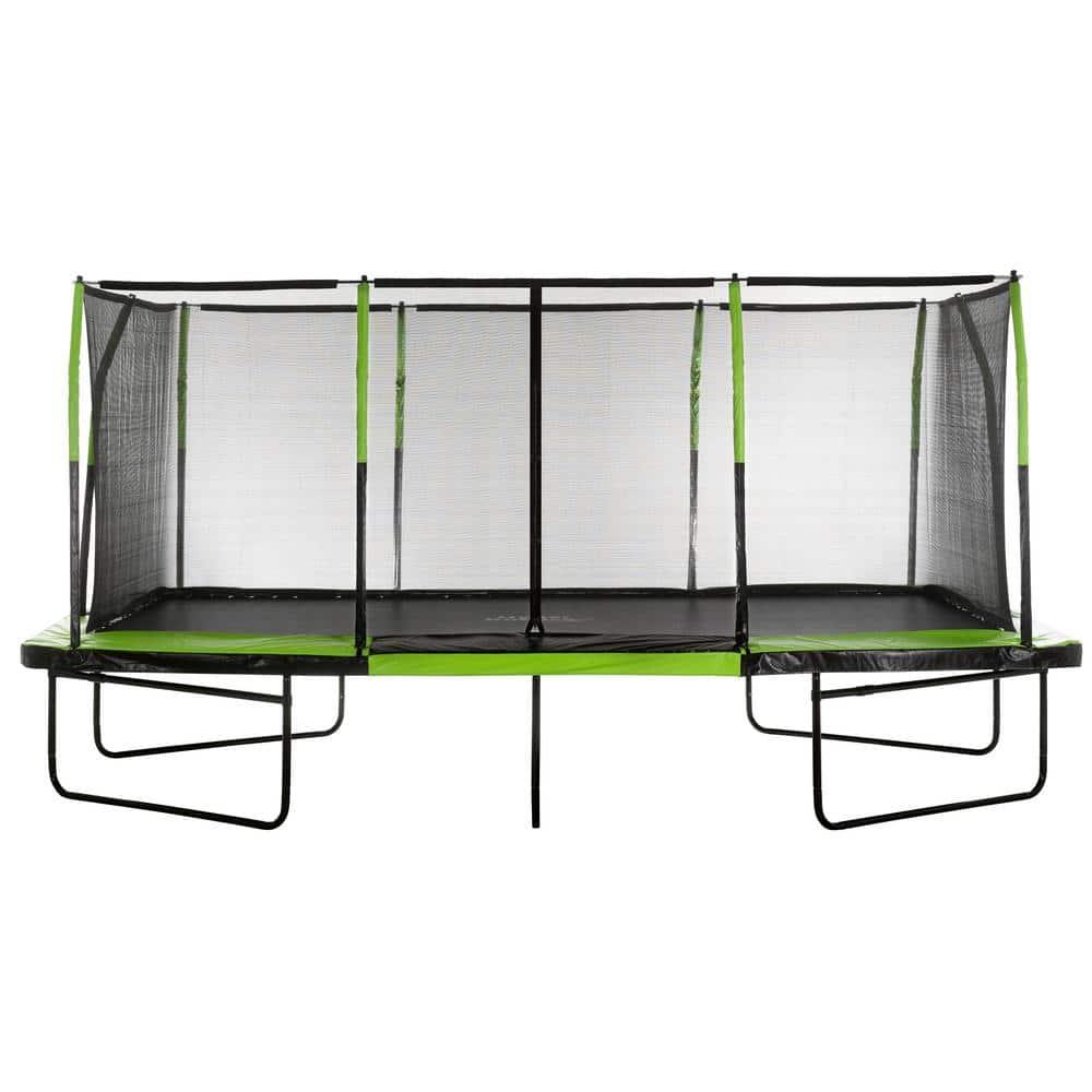 Upper Bounce Machrus Upper Bounce - Mega 10' X 17' Gymnastics Style, Rectangular Trampoline - Green/Black