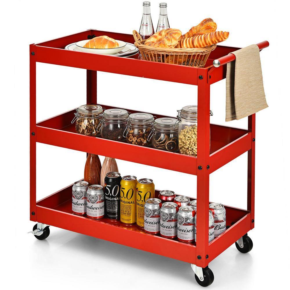 Costway 31'' H x 30'' W Utility Cart with Wheels