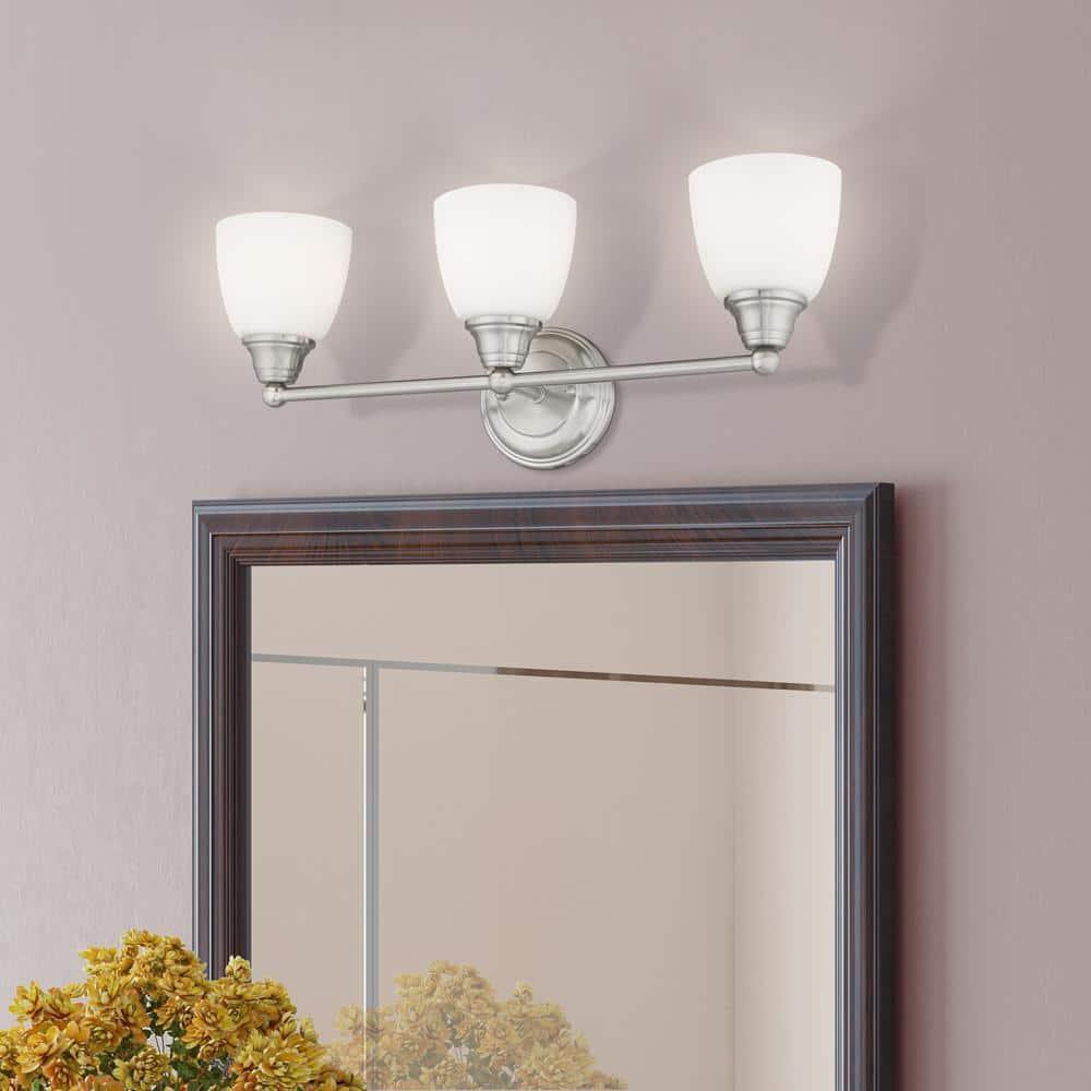 Livex Lighting Somerville 3 - Light Vanity in  Brushed Nickel