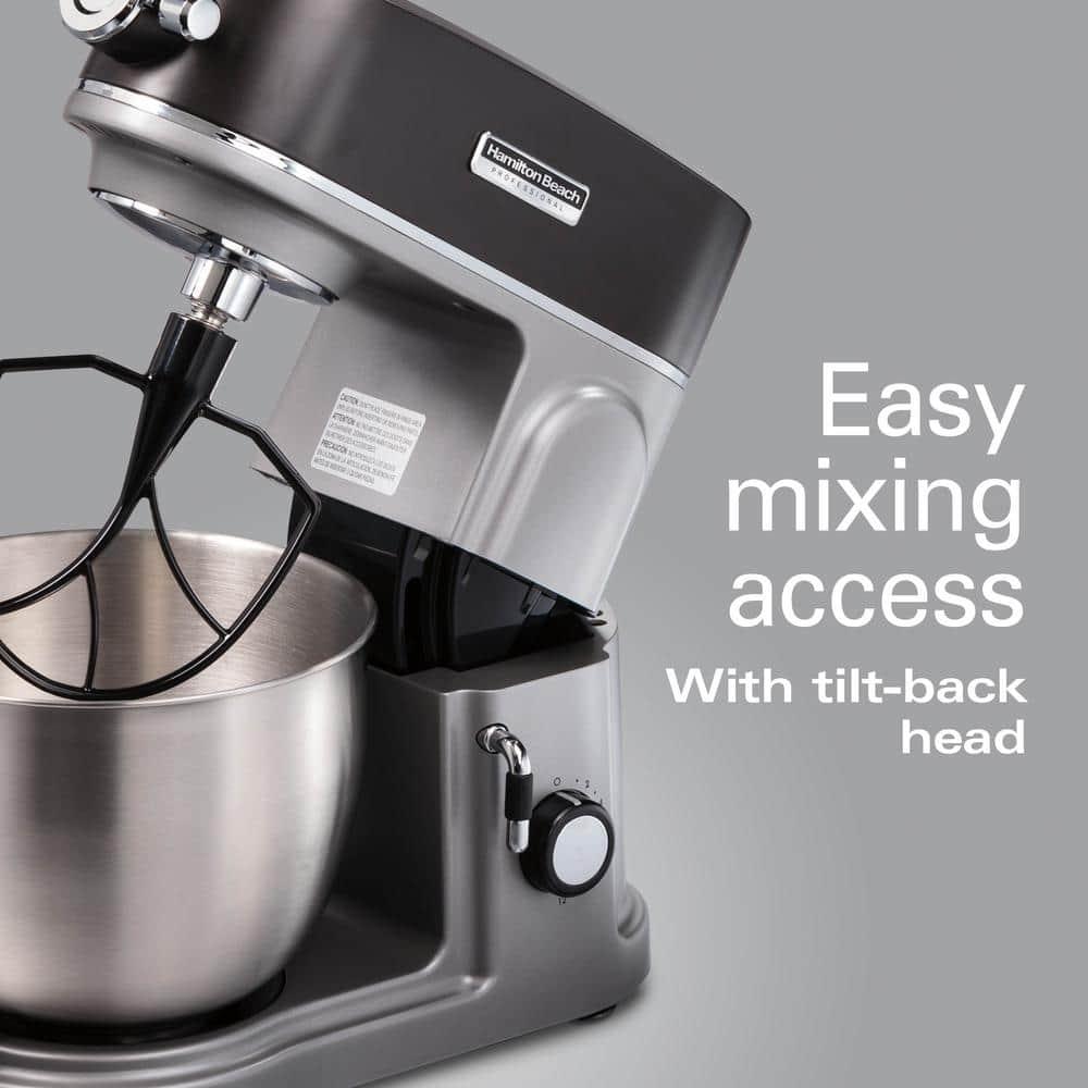 Hamilton Beach® Professional All-Metal Stand Mixer with Specialty Attachment Hub 5 Quart
