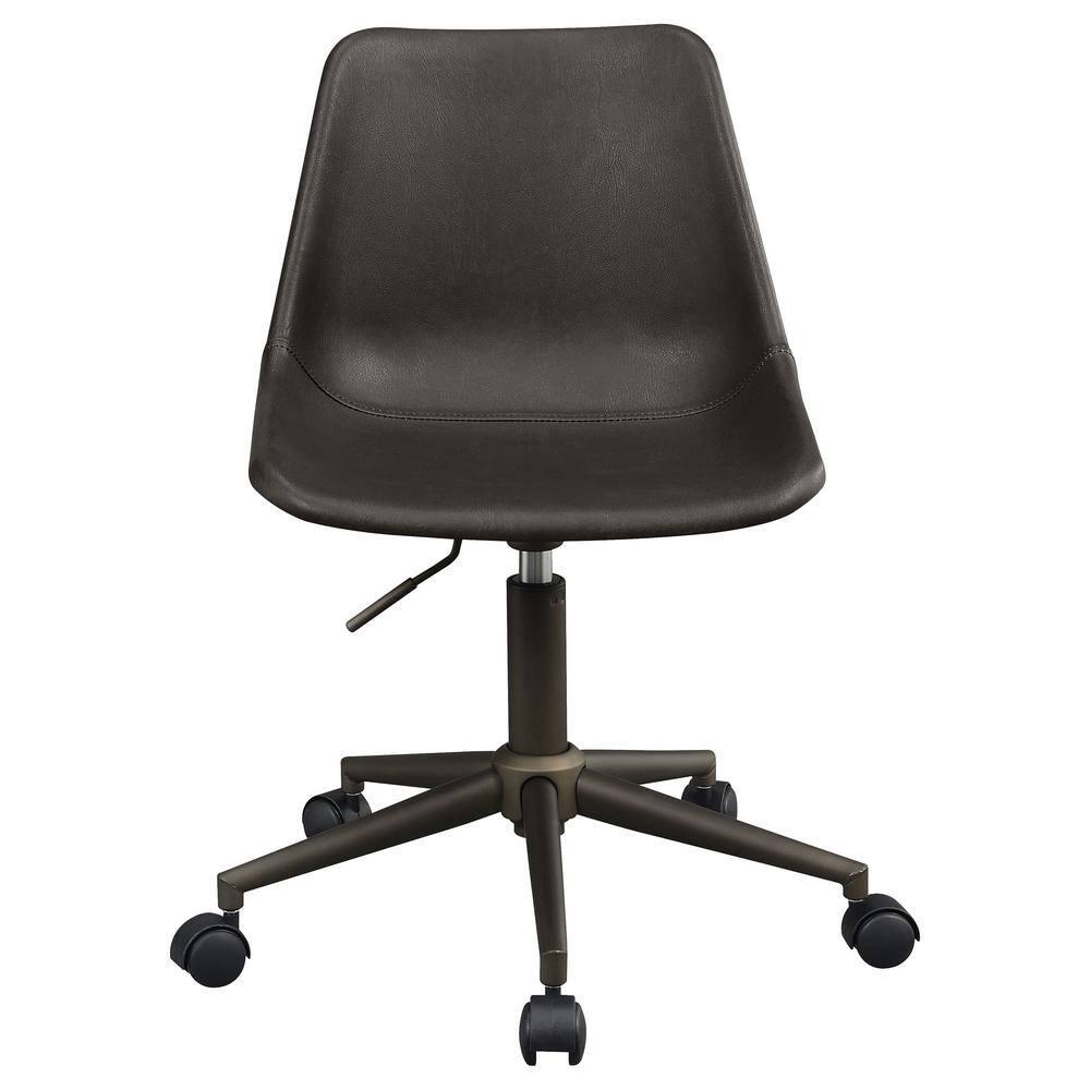 Adjustable Height Casters Brown and Rustic Taupe Office Chair 18" W x 22" D x 30-34.5" H 803378