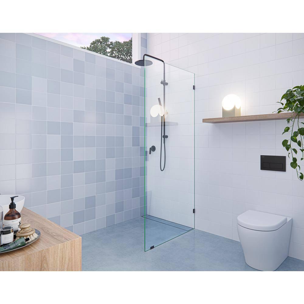 Glass Warehouse Vela 33 in. x 78 in. Fully Frameless Single Fixed Shower Panel GW-SFP-33-ORB
